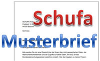 Schufa-Auskunft: Musterbrief