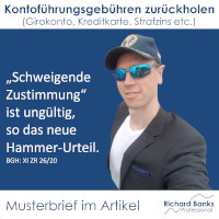 Kontoführungsgebühren zurückholen
