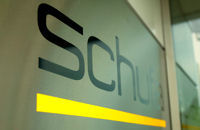 Schufa logo on a wall